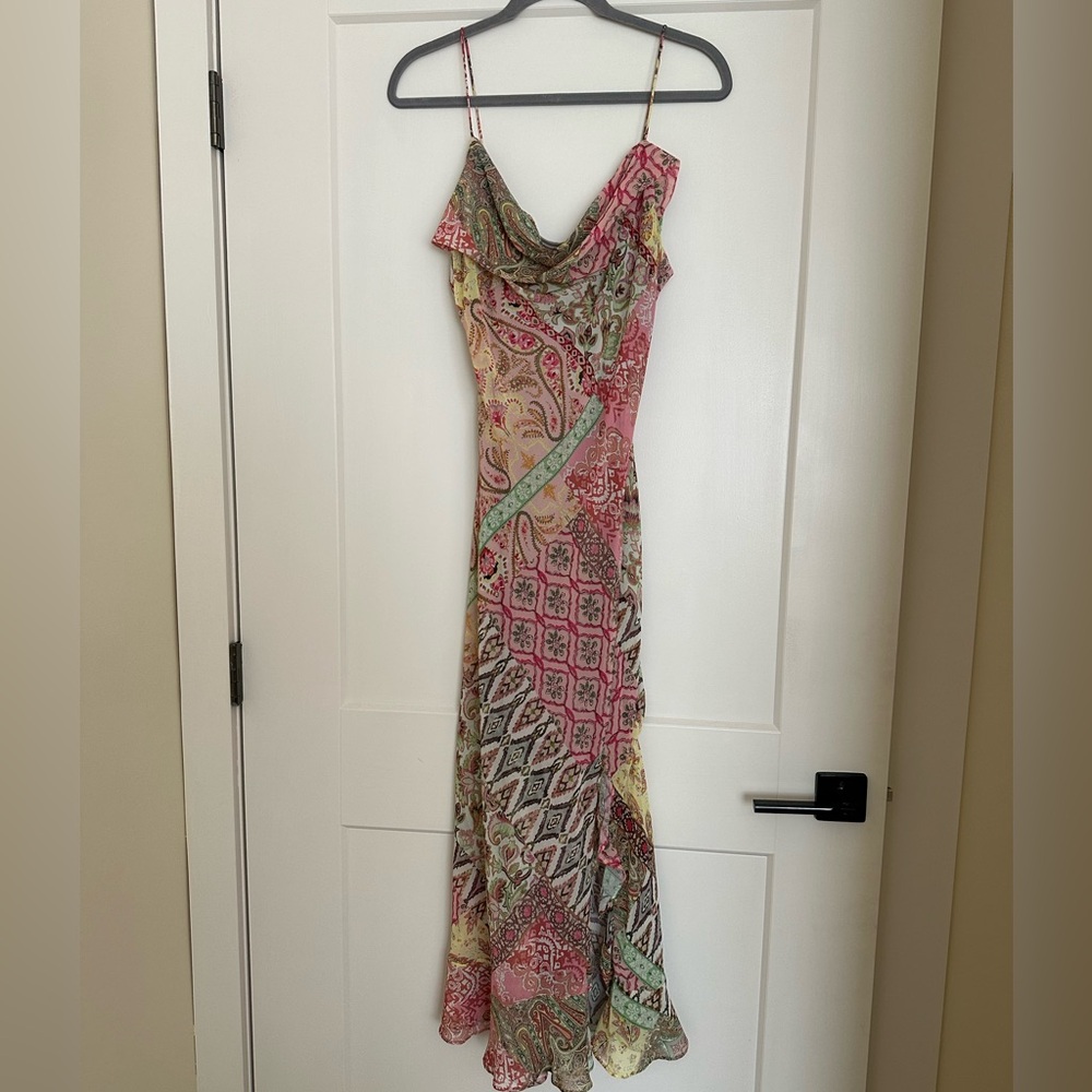 Zara Patchwork Printed Slip Dress